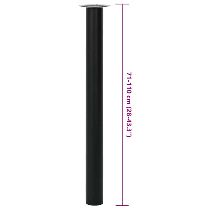Picioare telescopice de masă, 2 buc., negru, 710 mm-1100 mm - WALTI WALTI