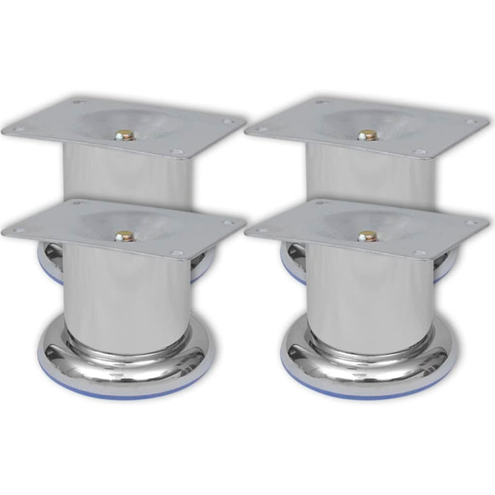 Picioare rotunde de canapea din crom 60 mm, 4 buc. - WALTI WALTI
