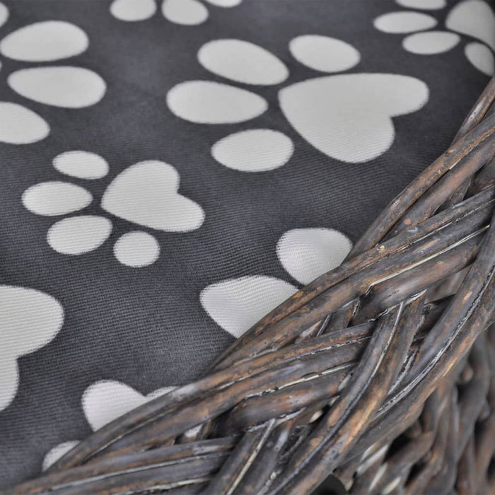 Ansamblu pentru pisici/pat/stâlp de zgâriat, cu pernă, răchită - WALTI WALTI