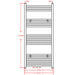 Radiator port-prosop încălzire centrală baie drept negru 500 x 1160 mm - WALTI WALTI