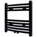 Radiator port-prosop încălzire centrală baie, curbat, negru 480x480 mm - WALTI WALTI