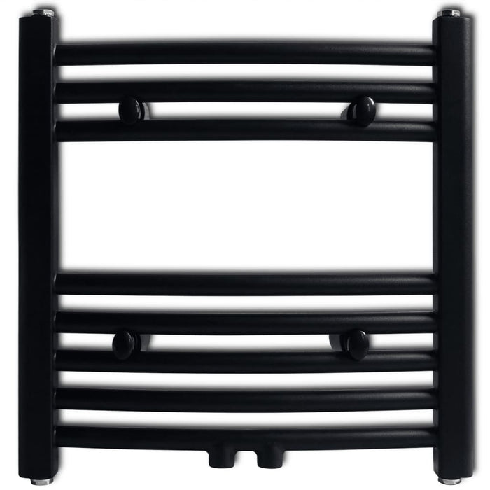 Radiator port-prosop încălzire centrală baie, curbat, negru 480x480 mm - WALTI WALTI