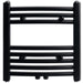 Radiator port-prosop încălzire centrală baie, curbat, negru 480x480 mm - WALTI WALTI