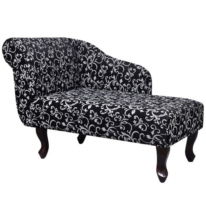 Șezlong, negru și alb, material textil - WALTI WALTI