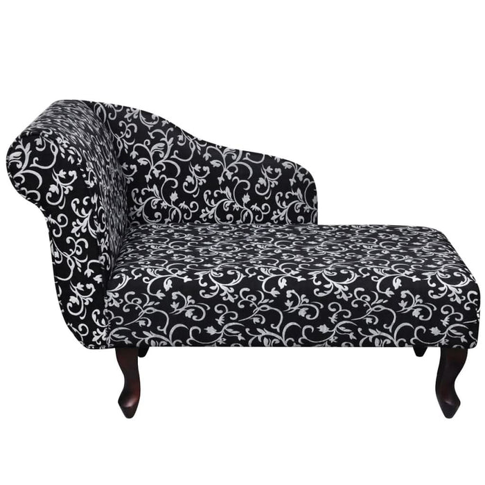 Șezlong, negru și alb, material textil - WALTI WALTI