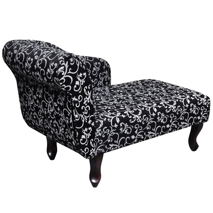 Șezlong, negru și alb, material textil - WALTI WALTI
