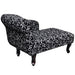 Șezlong, negru și alb, material textil - WALTI WALTI
