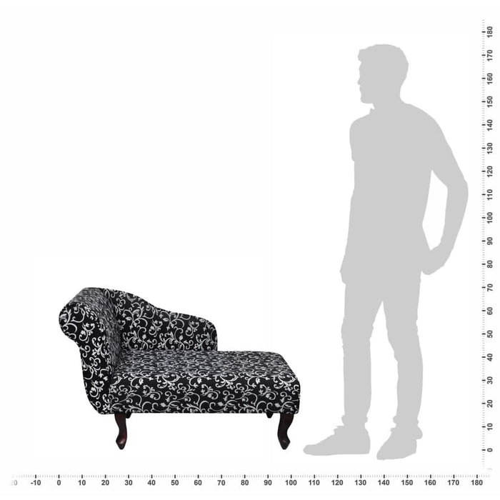 Șezlong, negru și alb, material textil - WALTI WALTI