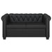Canapea Chesterfield cu 2 locuri, piele artificială, negru - WALTI WALTI