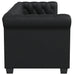 Canapea Chesterfield cu 2 locuri, piele artificială, negru - WALTI WALTI