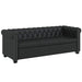 Canapea Chesterfield cu 3 locuri, piele artificială, negru - WALTI WALTI