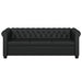Canapea Chesterfield cu 3 locuri, piele artificială, negru - WALTI WALTI