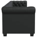 Canapea Chesterfield cu 3 locuri, piele artificială, negru - WALTI WALTI