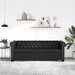 Canapea Chesterfield cu 3 locuri, piele artificială, negru - WALTI WALTI