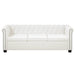 Canapea Chesterfield cu 3 locuri, piele artificială, alb - WALTI WALTI