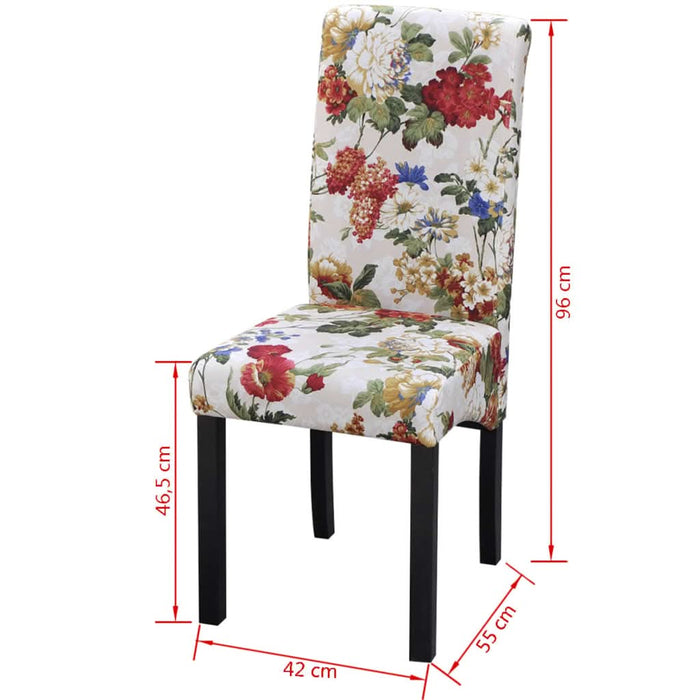 Scaune de bucătărie, 4 buc., multicolor, material textil - WALTI WALTI