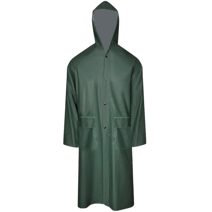 Pelerină de ploaie impermeabilă lungă cu glugă, XL, verde - WALTI WALTI