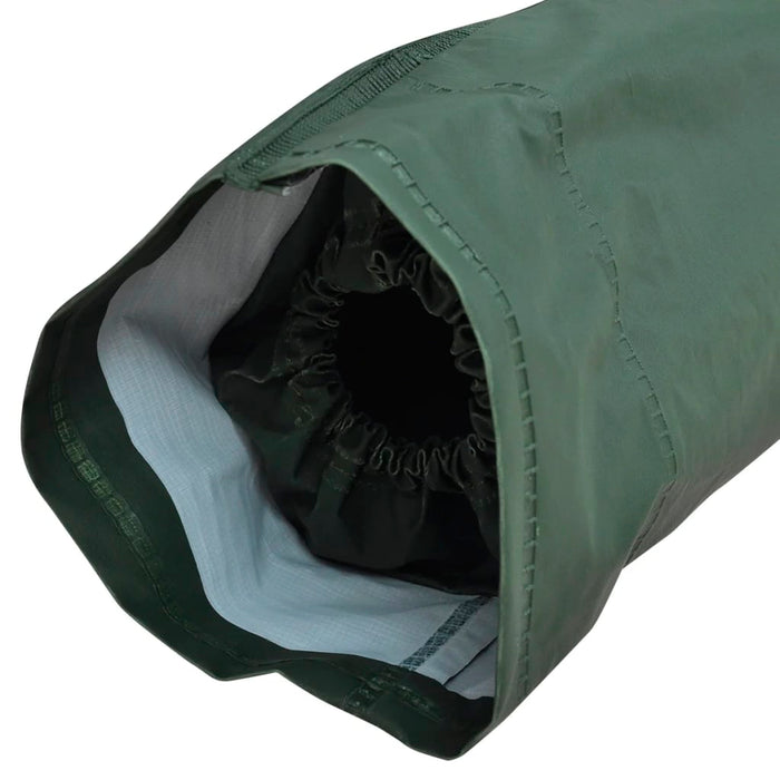 Costum de ploaie impermeabil cu glugă, mărime XXL verde 2 piese WALTI