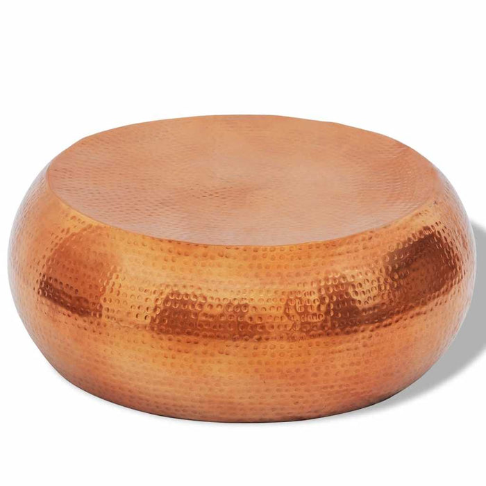 Măsuță de cafea, aluminiu bătut la ciocan, culoare cupru/alamă WALTI