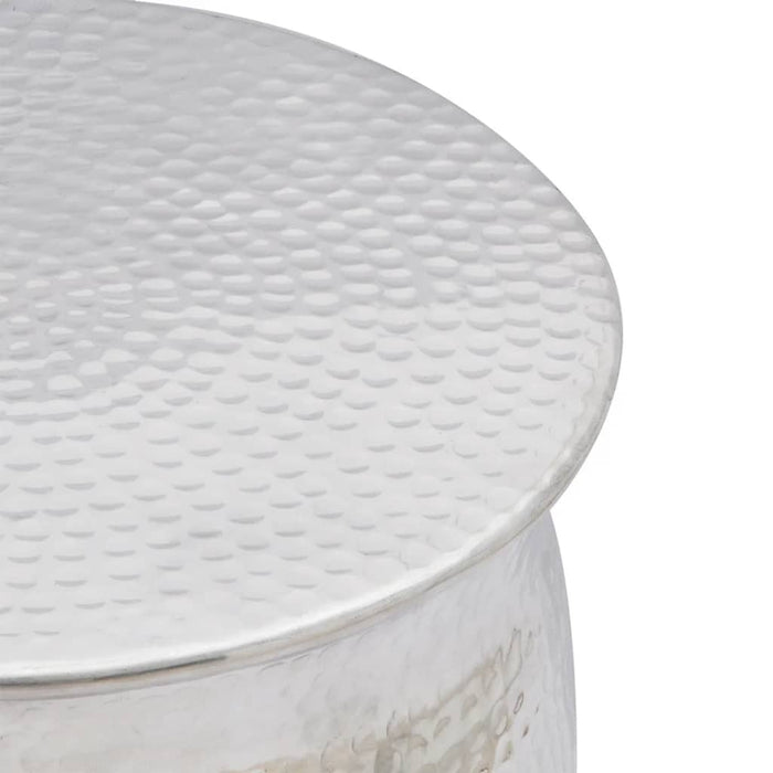 Scaun/Masă laterală din aluminiu bătut la ciocan, argintiu WALTI