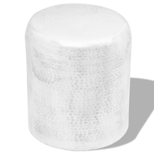 Scaun/Masă laterală din aluminiu bătut la ciocan, argintiu - WALTI WALTI