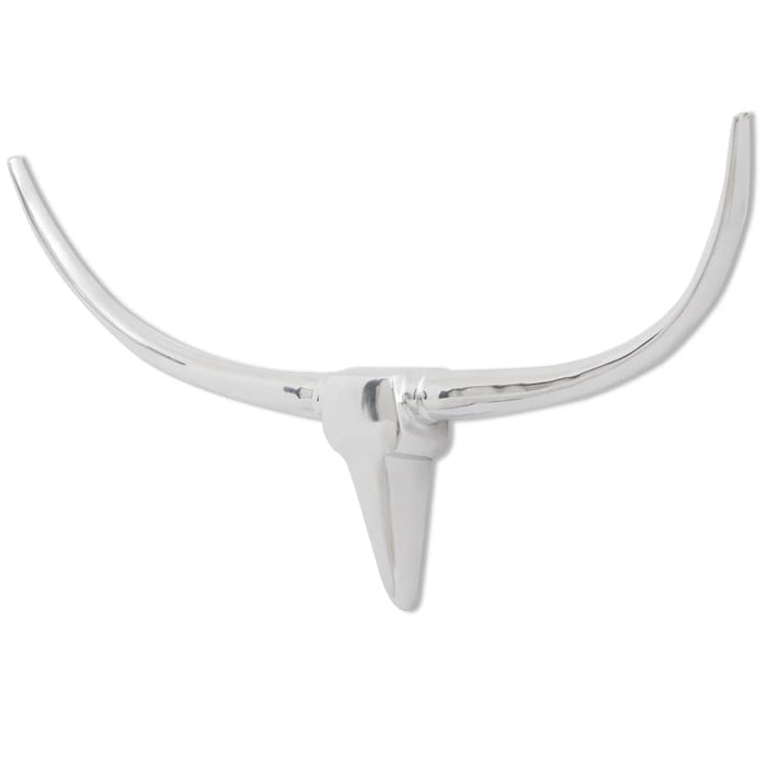 Decorațiune pentru perete tip cap de taur, aluminiu, 96 cm, argintiu - WALTI WALTI