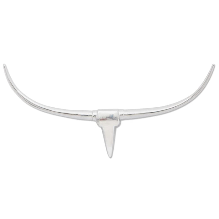 Decorațiune pentru perete tip cap de taur, aluminiu, 96 cm, argintiu - WALTI WALTI