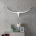 Decorațiune pentru perete tip cap de taur, aluminiu, 96 cm, argintiu - WALTI WALTI