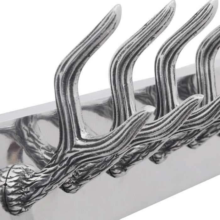 Cuier din aluminiu pentru haine, pălării, cravate, argintiu - WALTI WALTI