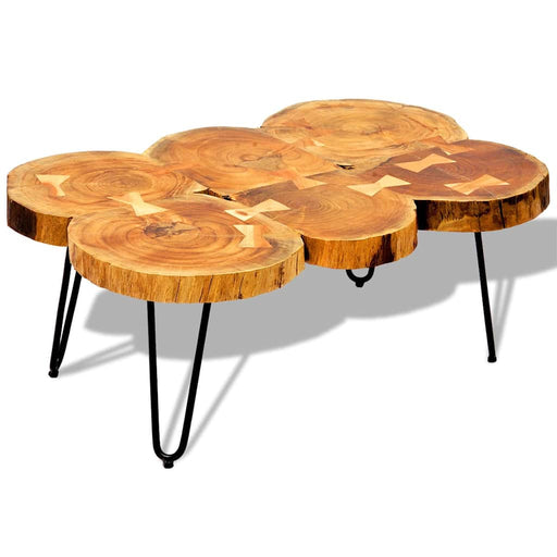 Măsuță de cafea, 35 cm, 6 butuci, lemn masiv de acacia - WALTI WALTI