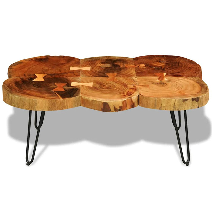 Măsuță de cafea, 35 cm, 6 butuci, lemn masiv de acacia WALTI