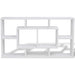 Raft de prezentare suspendat pe perete, 8 compartimente, alb - WALTI WALTI