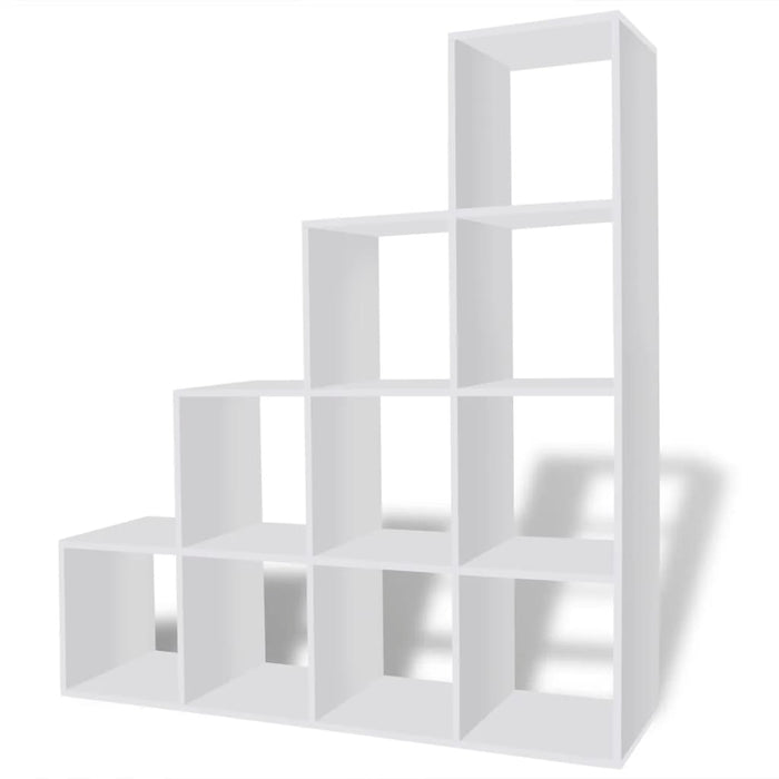 Bibliotecă tip scară/Raft de expunere, alb, 142 cm WALTI