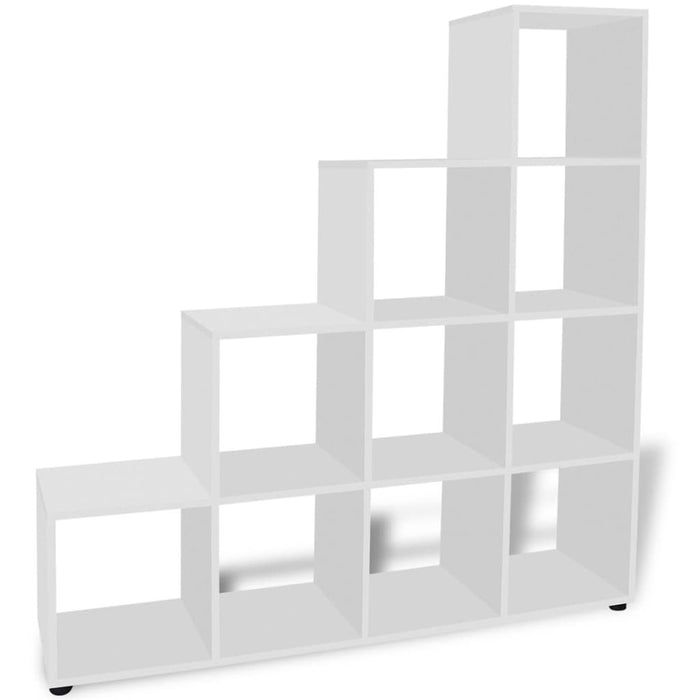 Bibliotecă tip scară/Raft de expunere, alb, 142 cm WALTI