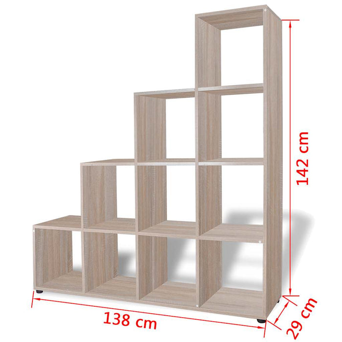 Bibliotecă în trepte / Raft de expunere 142 cm Stejar WALTI