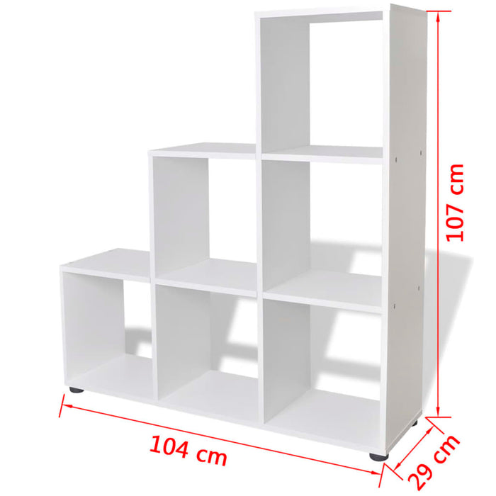 Bibliotecă în trepte / Raft de expunere 107 cm Alb - WALTI WALTI