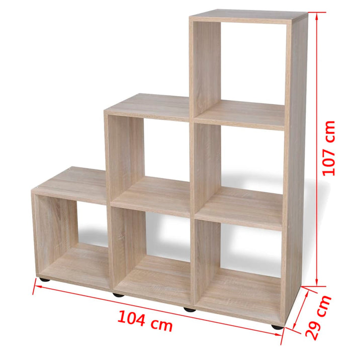 Bibliotecă în trepte / Raft de expunere 107 cm Stejar - WALTI WALTI