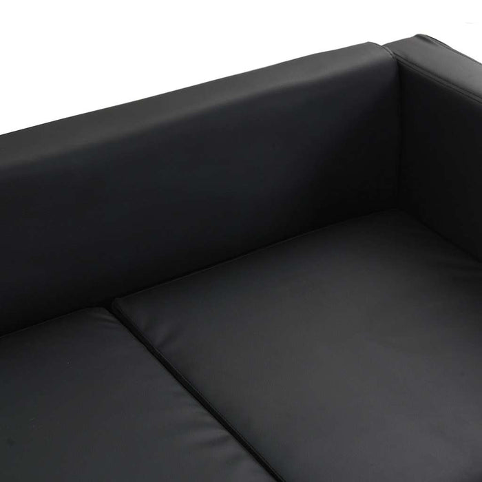 Set canapele 3 locuri și 2 locuri, negru, piele artificială - WALTI WALTI