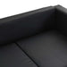 Set canapele 3 locuri și 2 locuri, negru, piele artificială - WALTI WALTI