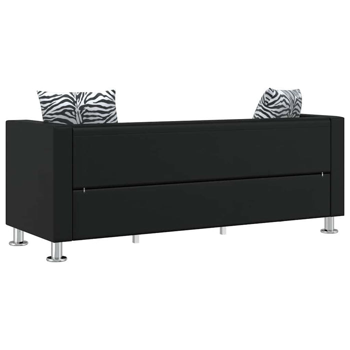 Set canapele 3 locuri și 2 locuri, negru, piele artificială - WALTI WALTI