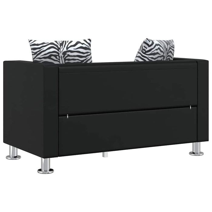 Set canapele 3 locuri și 2 locuri, negru, piele artificială - WALTI WALTI