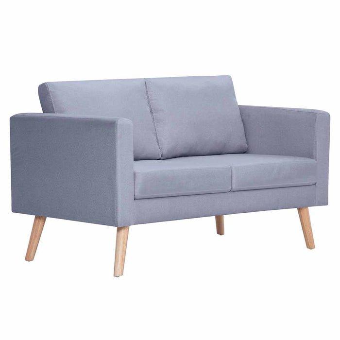 Set canapele cu 2 locuri și 3 locuri, textil, gri deschis - WALTI WALTI