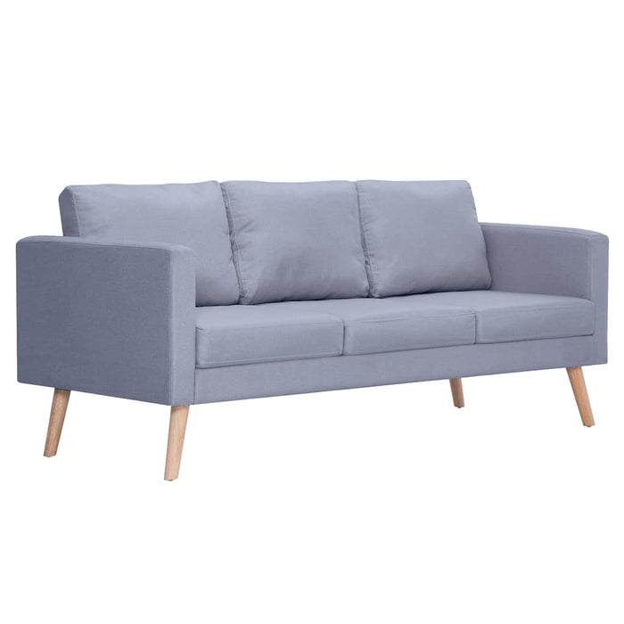 Set canapele cu 2 locuri și 3 locuri, textil, gri deschis - WALTI WALTI
