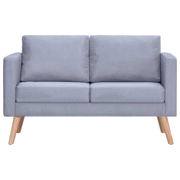 Set canapele cu 2 locuri și 3 locuri, textil, gri deschis - WALTI WALTI