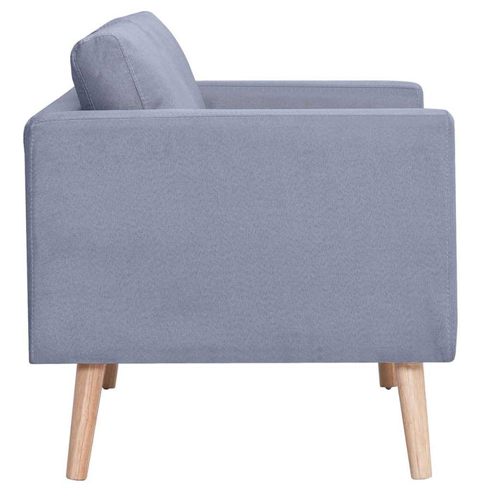 Set canapele cu 2 locuri și 3 locuri, textil, gri deschis - WALTI WALTI