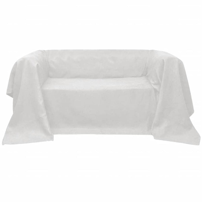 Husă din velur microfibră pentru canapea, 270x350 cm, crem - WALTI WALTI