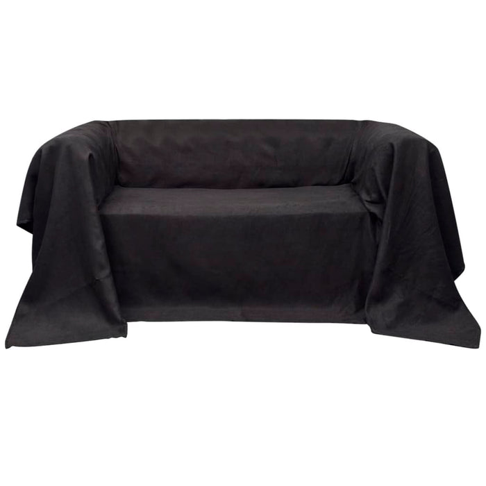 Husă din velur microfibră pentru canapea, 140 x 210 cm, antracit WALTI