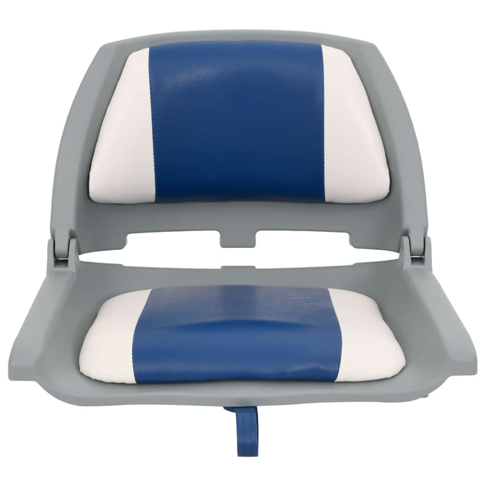 Set scaun pliabil pentru barcă, 4 piese, cu pernă alb-albastru - WALTI WALTI