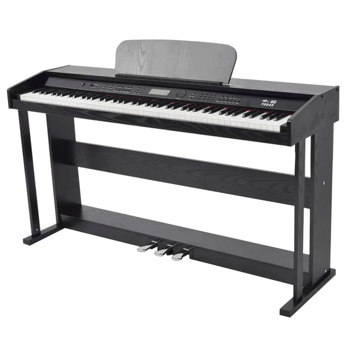 Pian digital cu 88 de clape, cu pedale, placă melamină, negru - WALTI WALTI