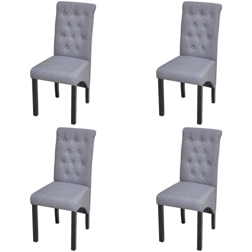 Scaune de bucătărie pivotante, 4 buc., gri deschis, textil - WALTI WALTI